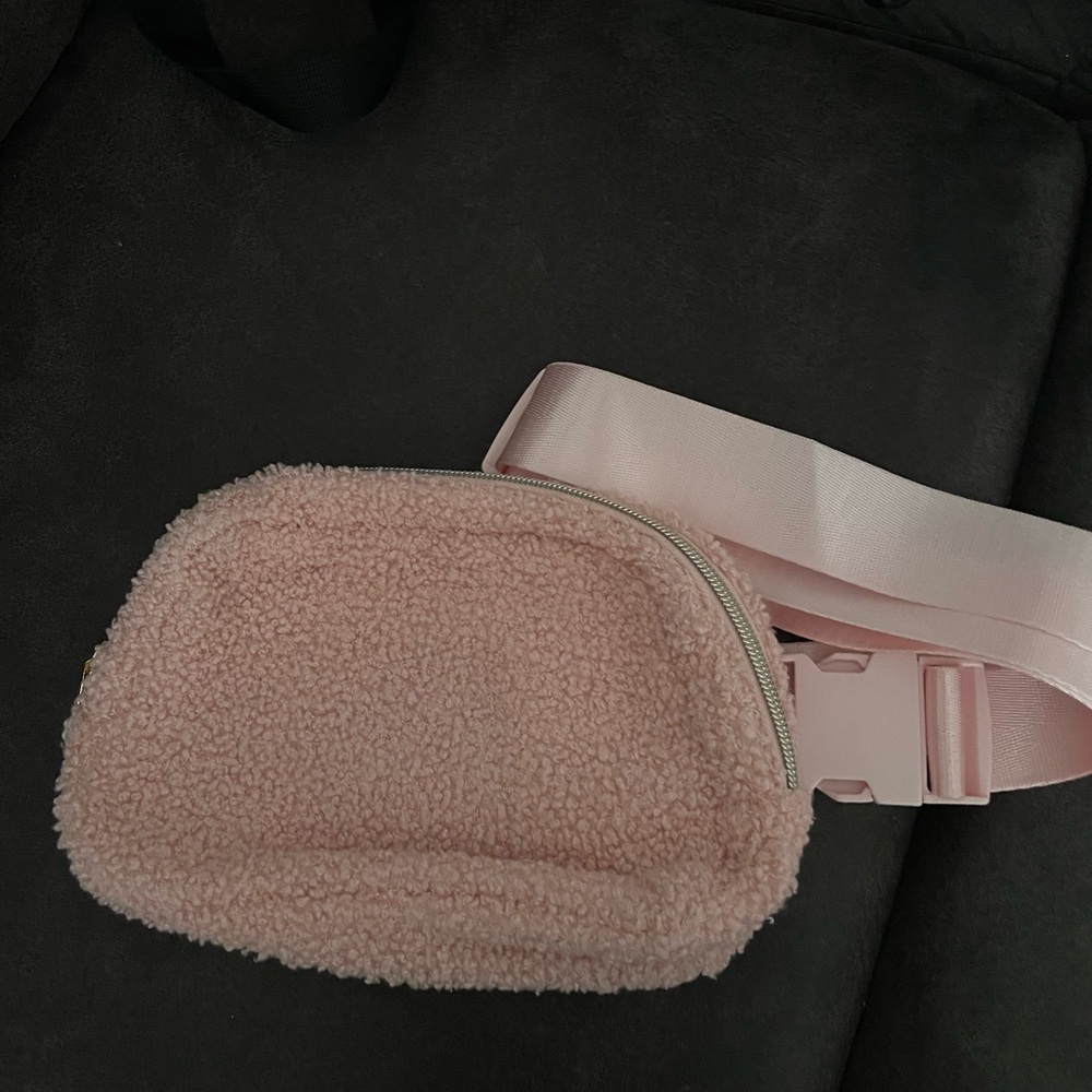 Pink Sherpa Belt Bag